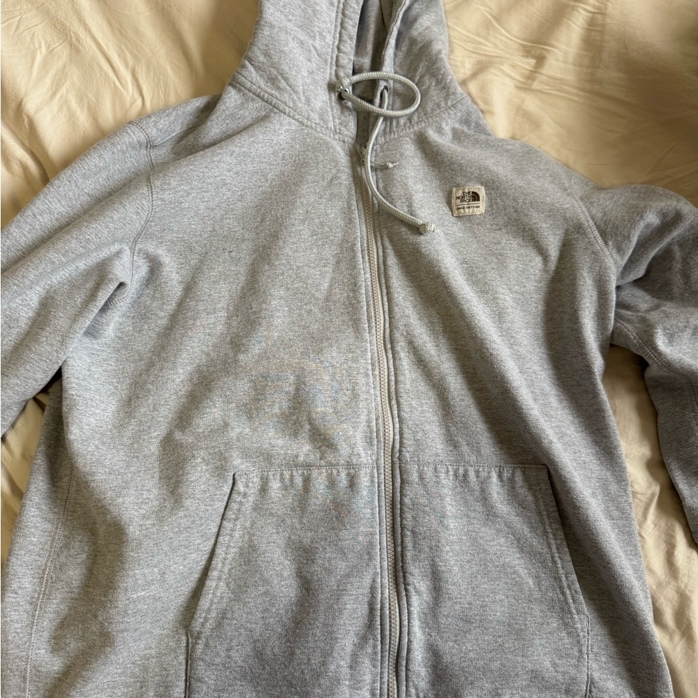 The North Face Gray Logo Patch Sweatshirt